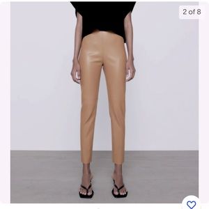 ZARA Hi Rise Faux Leather Leggings